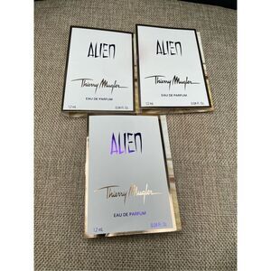 3 X TIERRY MUGLER "ALIEN" SAMPLE EAU DE PARFUM .04 OZ